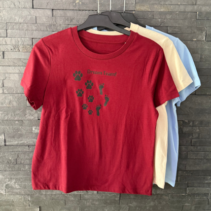 Organic Damen T-Shirt "Dream Team! Mensch + Hund"
