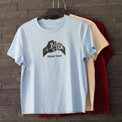 Organic Damen T-Shirt "Dream Team! Hundepfote"