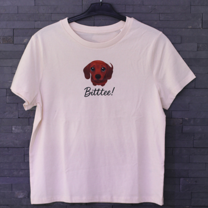 Organic Damen T-Shirt "Bitttee! Dackel"